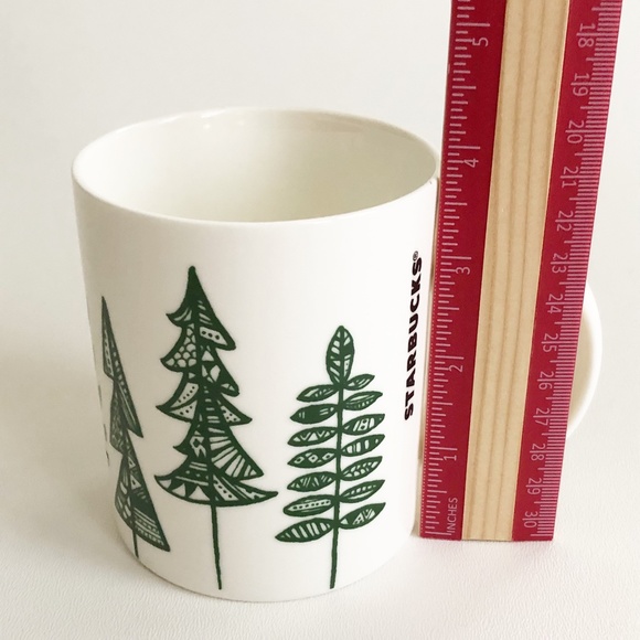 Set 2 Starbucks 2015 Christmas Tree Holiday Mug Pine Tree Coffee Cup - Picture 11 of 13